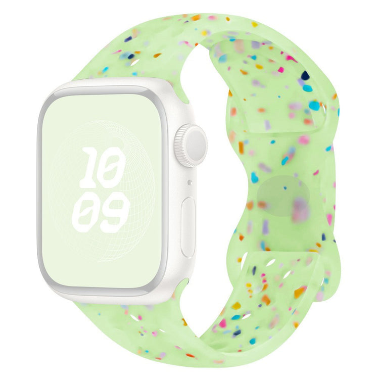 KALEBOL 20mm Silicone Strap Samsung Galaxy Watch6 / 5 Pro / 5 / GarminActive 5 Butterfly Clasp Watch Band - Transparent Green#serie_10