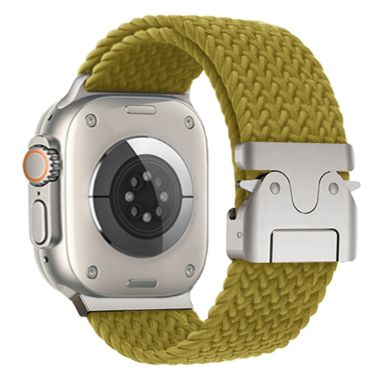 KALEBOL Nylon Braided Strap Apple Watch Series 10 46mm Band with Parachute Buckle - Yellowgreen#serie_1