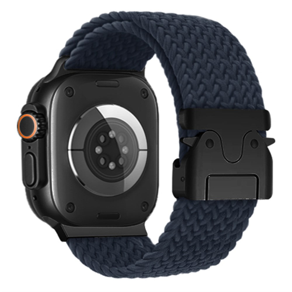 KALEBOL Nylon Braided Strap Apple Watch Series 10 46mm Band with Parachute Buckle - Midnight Blue#serie_5