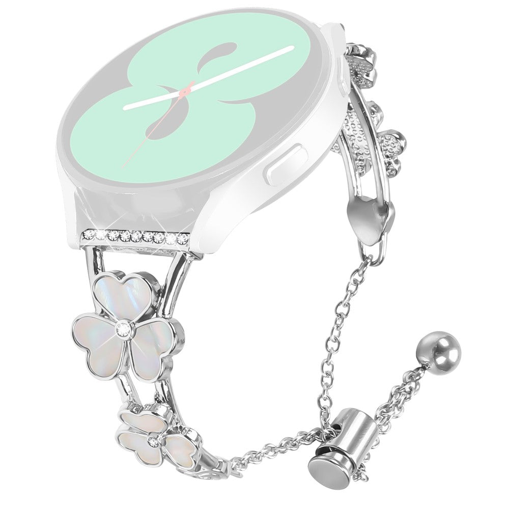 Misfit Vapor Watchband Heart Clover Decor Silver Zinc Alloy Metal Strap#serie_1