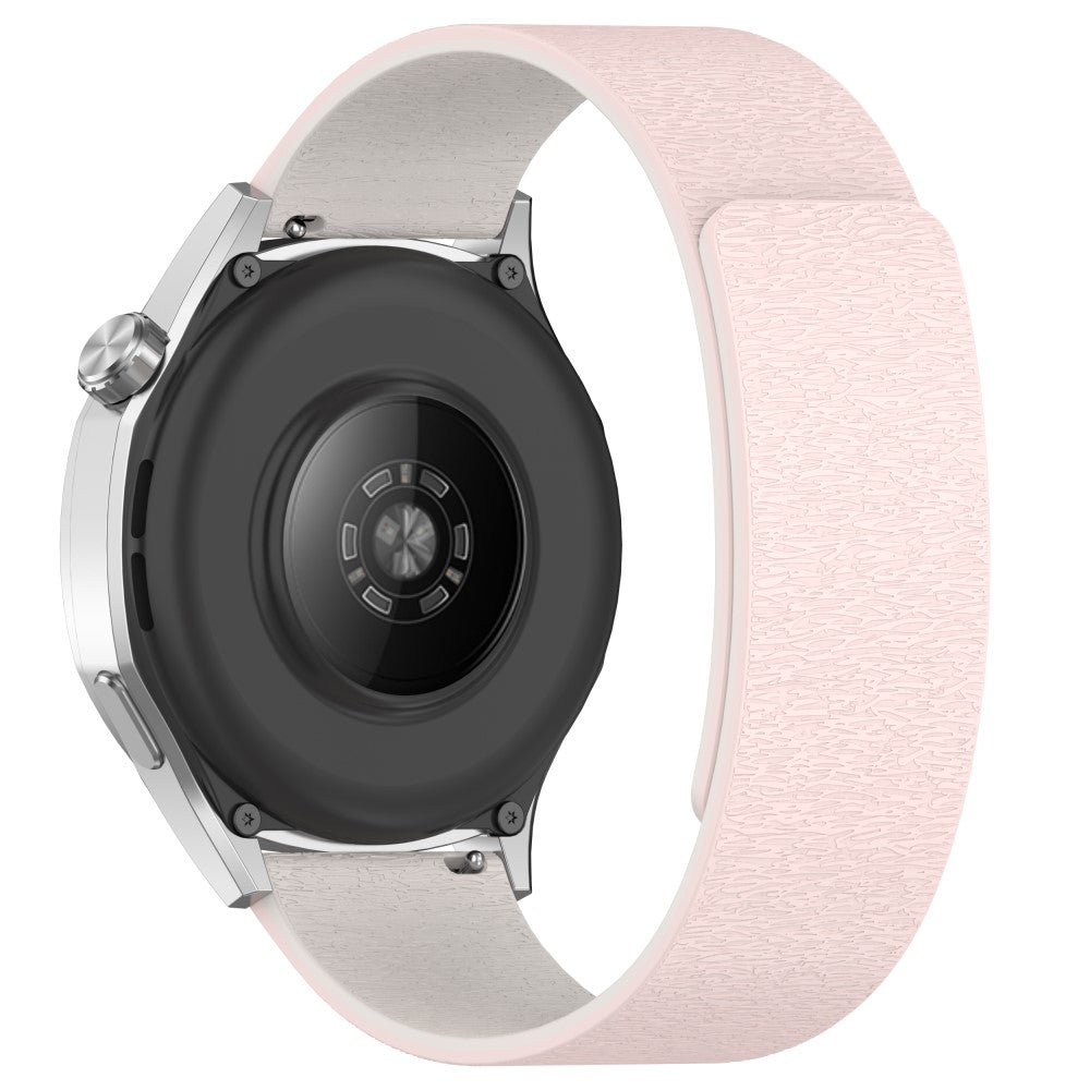 Watch Band Huawei Watch GT 5 Pro / GT 5 / GT 4 / GT 3 / GT 2 46mm Cloud Wood Grain Universal 22mm Silicone Magnetic Strap - Pink+Starlight#serie_6