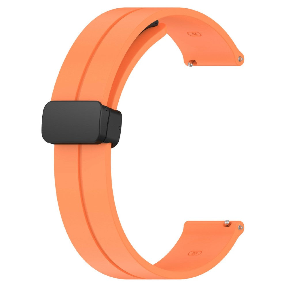 KALEBOL 20mm Magnetic Buckle Strap Samsung Galaxy Watch6 Classic 47mm / 43mm / Huawei Watch GT 3 Pro 43mm Silicone Watch Band - Orange#serie_1