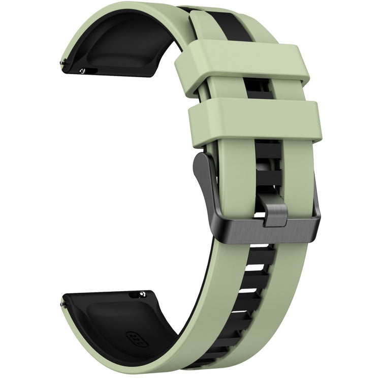KALEBOL 20mm Dual Color Silicone Strap Samsung Galaxy Watch6 Classic 47mm / 43mm / Huawei Watch GT 3 Pro 43mm Watch Band - Mint Green+Black#serie_4