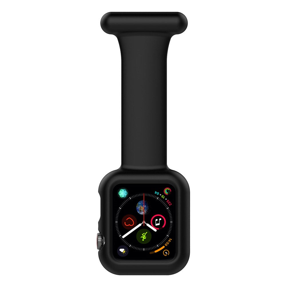 KALEBOL Watch Strap with Brooch Pin Apple Watch Series 49mm - 45mm - 44mm - 42mm Silicone Watch Band - Black#serie_1