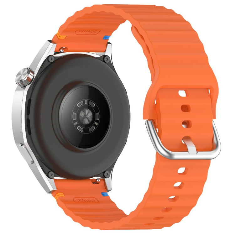 20mm Silicone Watch Band Stitch Line Wave Design Wrist Strap Huawei / Samsung / Garmin Smartwatches - Orange#serie_3