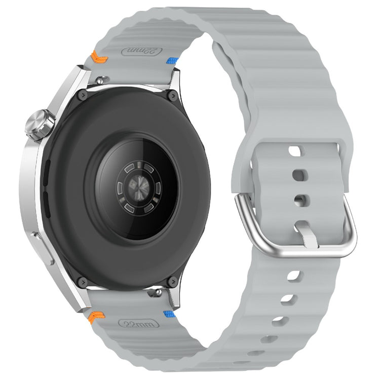 20mm Silicone Watch Band Stitch Line Wave Design Wrist Strap Huawei / Samsung / Garmin Smartwatches - Grey#serie_6