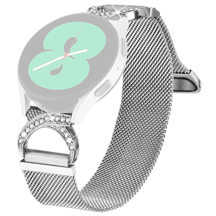 Watch Band Apple Watch Series 49mm - 45mm - 44mm - 42mm Milanese Silver Metal Strap Rhinestone Decor#serie_1