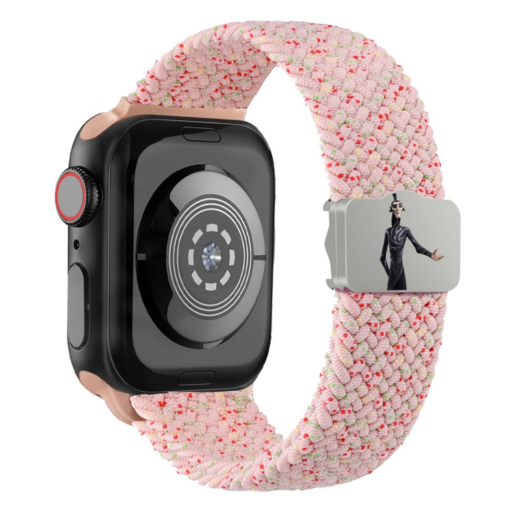 Watch Strap Apple Watch Series 49mm - 45mm - 44mm - 42mm Ne Zha UV Printed Nylon Band - Light Pink / Shen Gongbao#serie_12