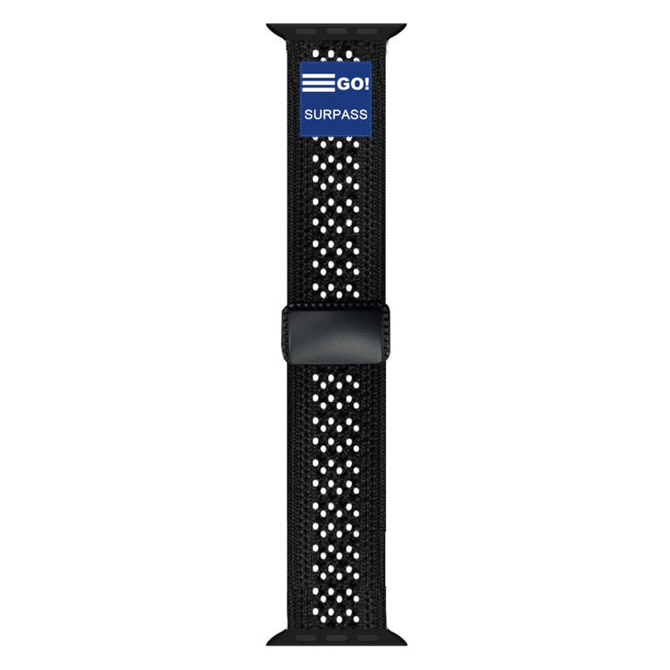 Watch Band Apple Watch Series 41mm - 40mm - 38mm Nylon Sport Breathable Strap - Black#serie_1