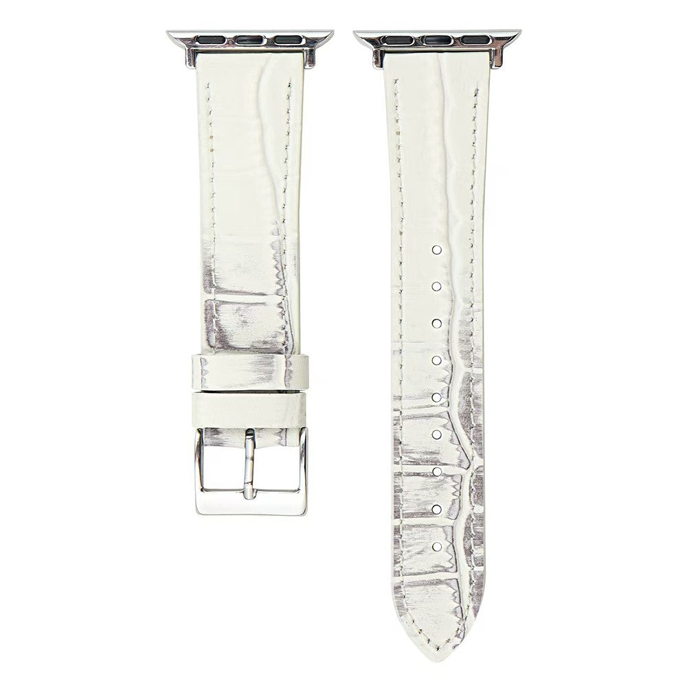 Leather Watch Strap Apple Watch Series 41mm - 40mm - 38mm Crocodile Texture Wrist Band - Style 3#serie_1