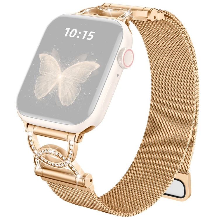 Watch Band Apple Watch Series 49mm - 45mm - 44mm - 42mm DC-Shape Rhinestones Stainless Steel Strap - Rose Gold#serie_2