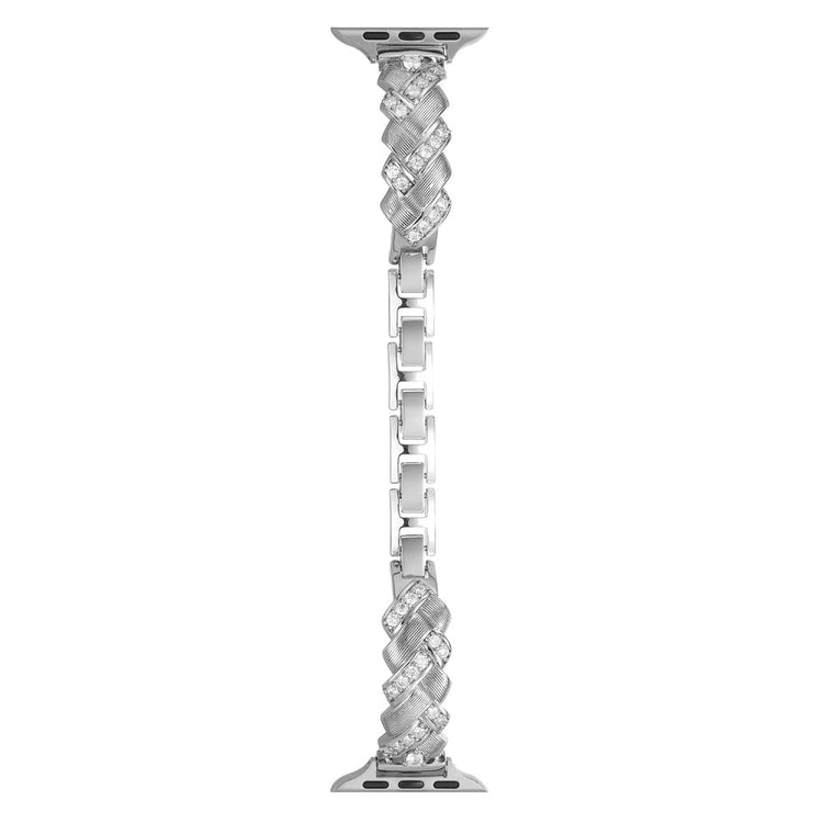 Copper Watch Strap Apple Watch Series 41mm - 40mm - 38mm Wheat Ear Zircon Bracelet Band - Silver#serie_3