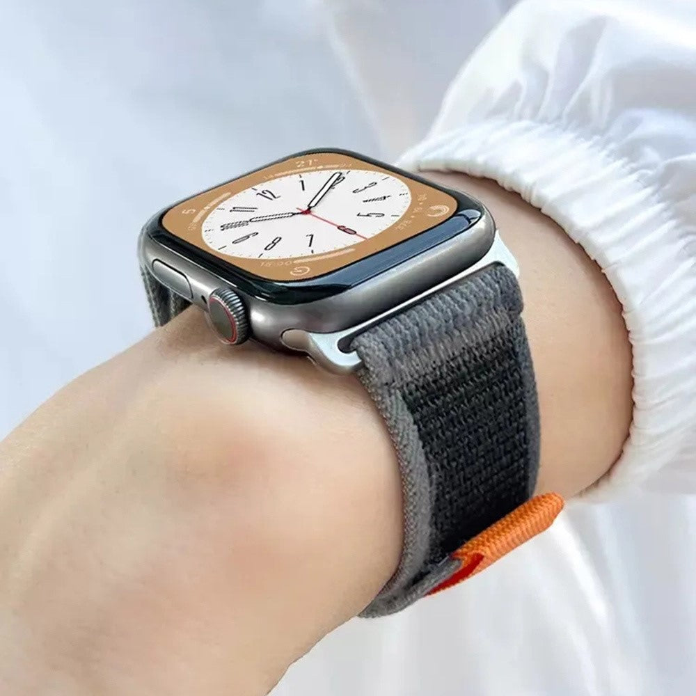 Meget Hårdfør Metal Og Nylon Universal Rem passer til Apple Smartwatch - Grøn#serie_6