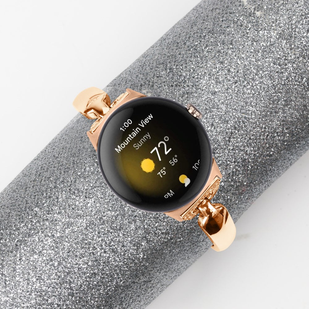 Meget Kønt Metal Og Rhinsten Rem passer til Google Pixel Watch - Pink#serie_3