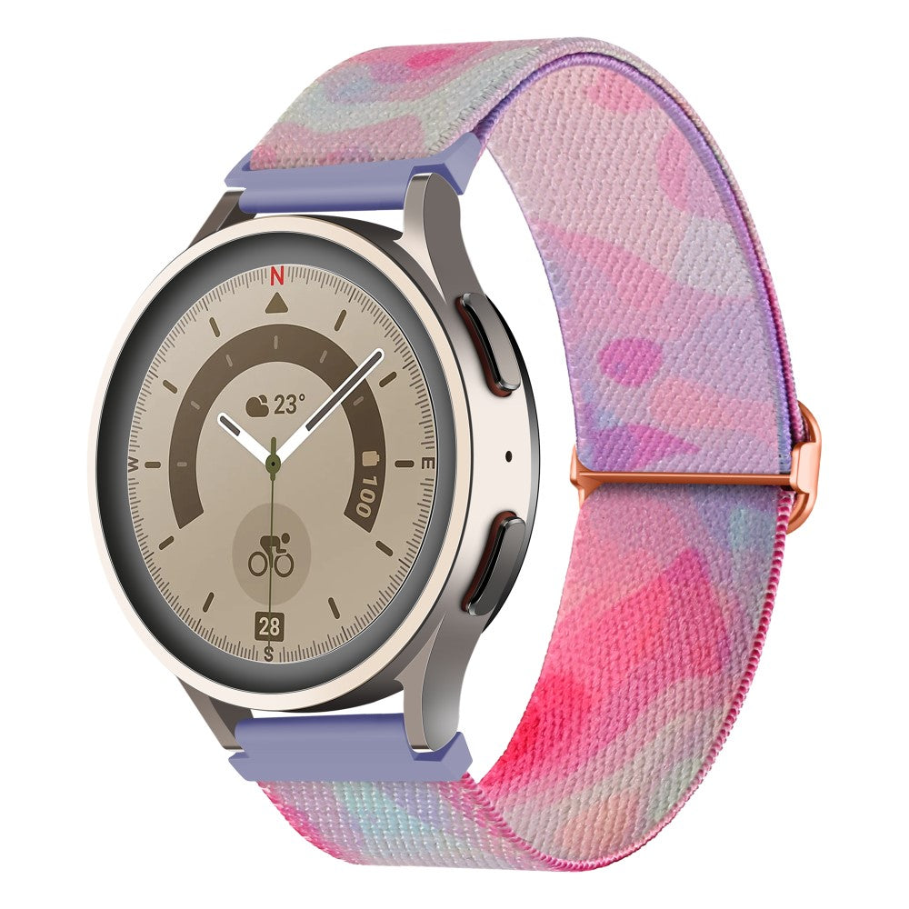 Meget Kønt Metal Og Nylon Universal Rem passer til Smartwatch - Lilla#serie_6