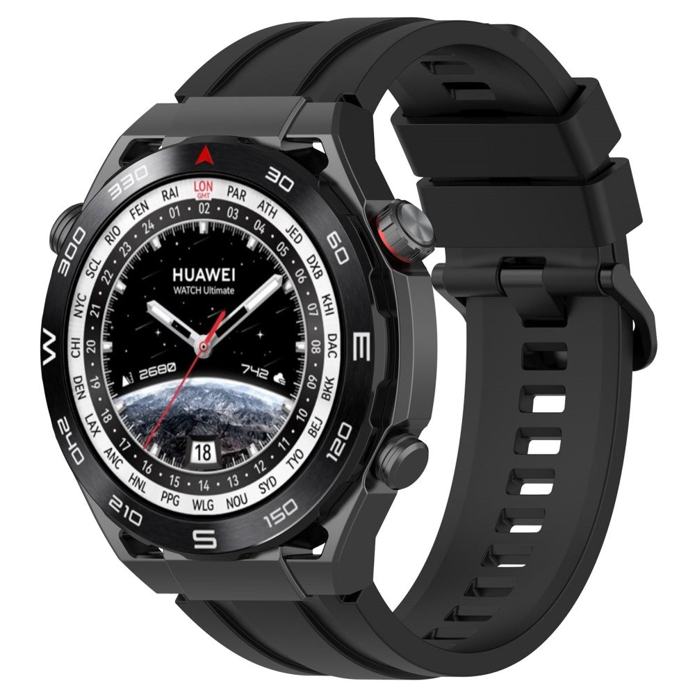 Superflot Metal Og Silikone Universal Rem passer til Smartwatch - Sort#serie_1