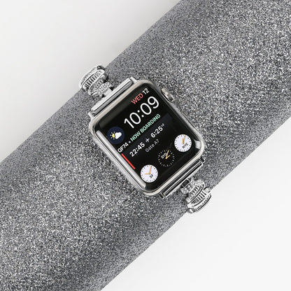 Tidsløst Metal Og Rhinsten Universal Rem passer til Apple Smartwatch - Sølv#serie_5