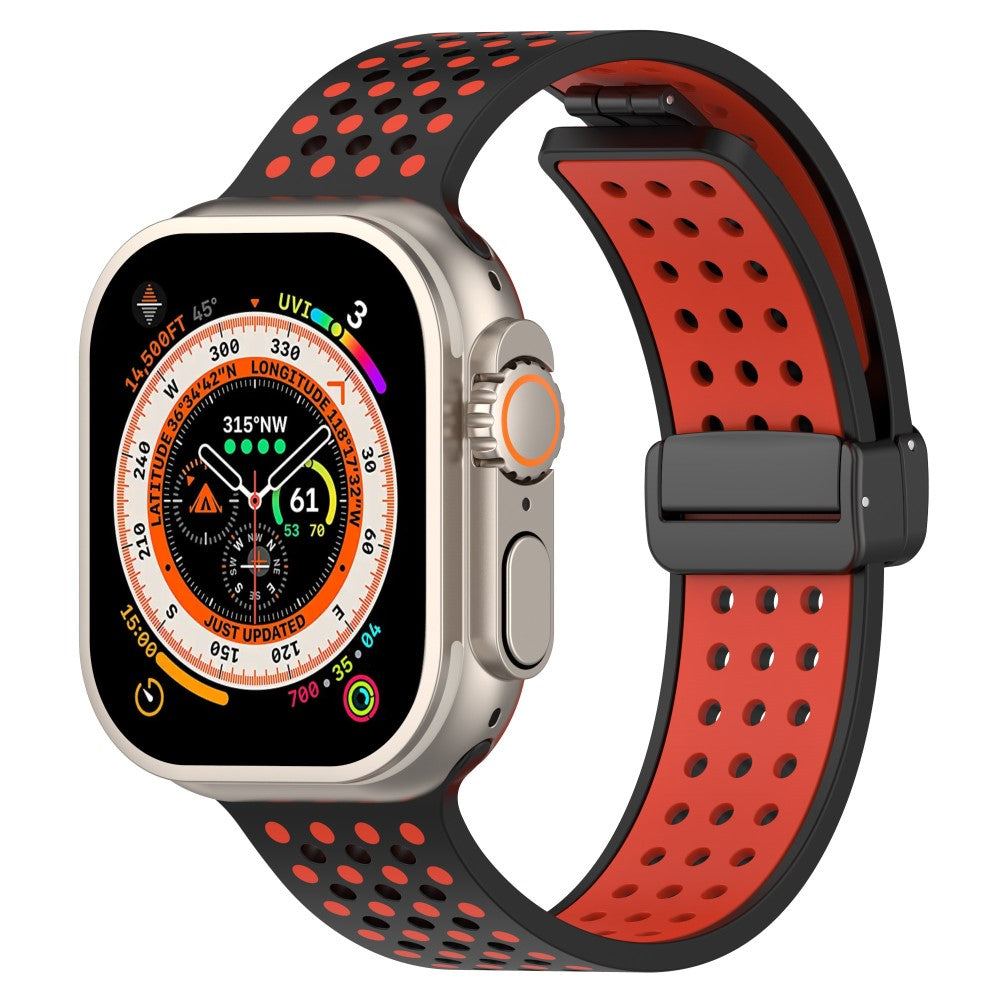 Sejt Silikone Universal Rem passer til Apple Smartwatch - Rød#serie_1