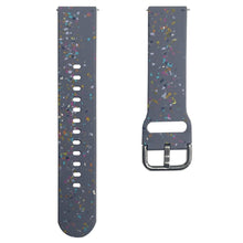 Samsung Galaxy Watch3 45mm / Huawei Watch GT Watch Band 22mm Silicone Pattern Sport Strap - Blue Grey#serie_1