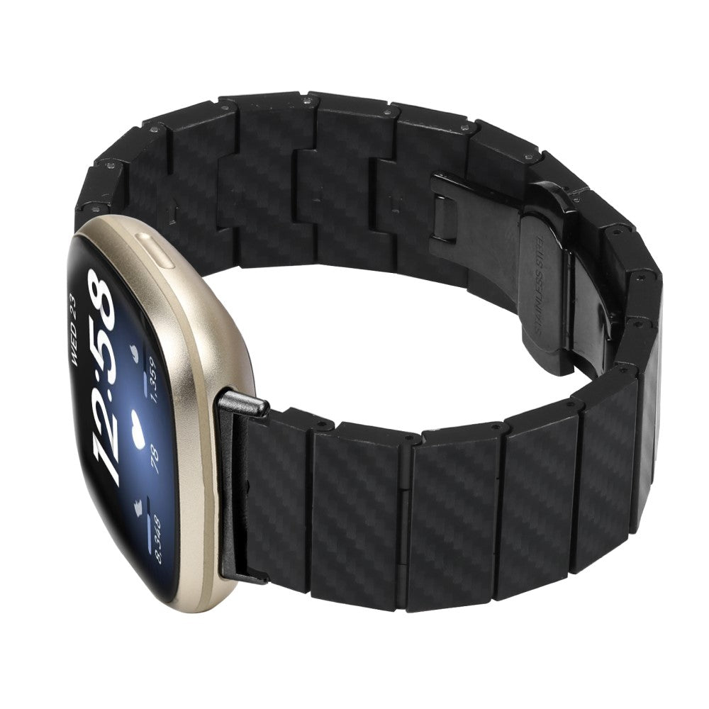 Nydelig Metal Universal Rem passer til Fitbit Sense 2 / Fitbit Versa 4 - Sort#serie_123