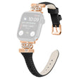 Davvero Elegante Apple Smartwatch Finta Pelle E Strass Universali Cinturino