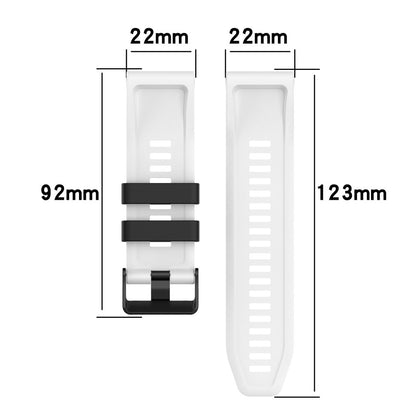 Garmin Fenix 7 Pro Silicone Watch Bands Dual-color Horizontal Stripes Wrist Strap - Black / Red#serie_4