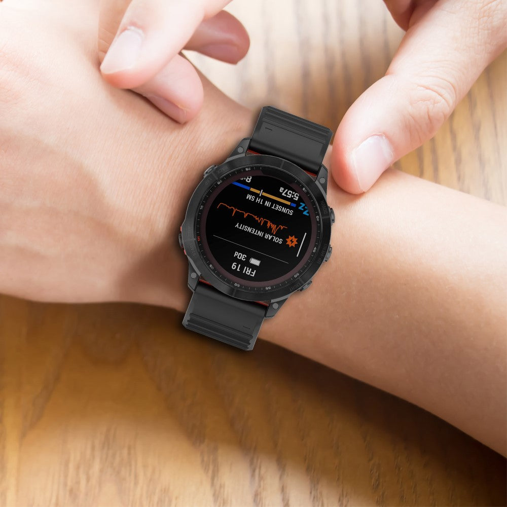 Solid Silikone Universal Rem passer til Garmin Smartwatch - Rød#serie_4
