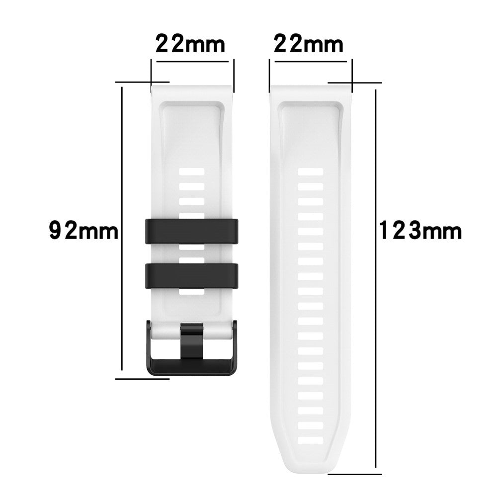 Garmin Fenix 7 Pro Silicone Watch Bands Dual-color Horizontal Stripes Wrist Strap - Black / Lime#serie_7