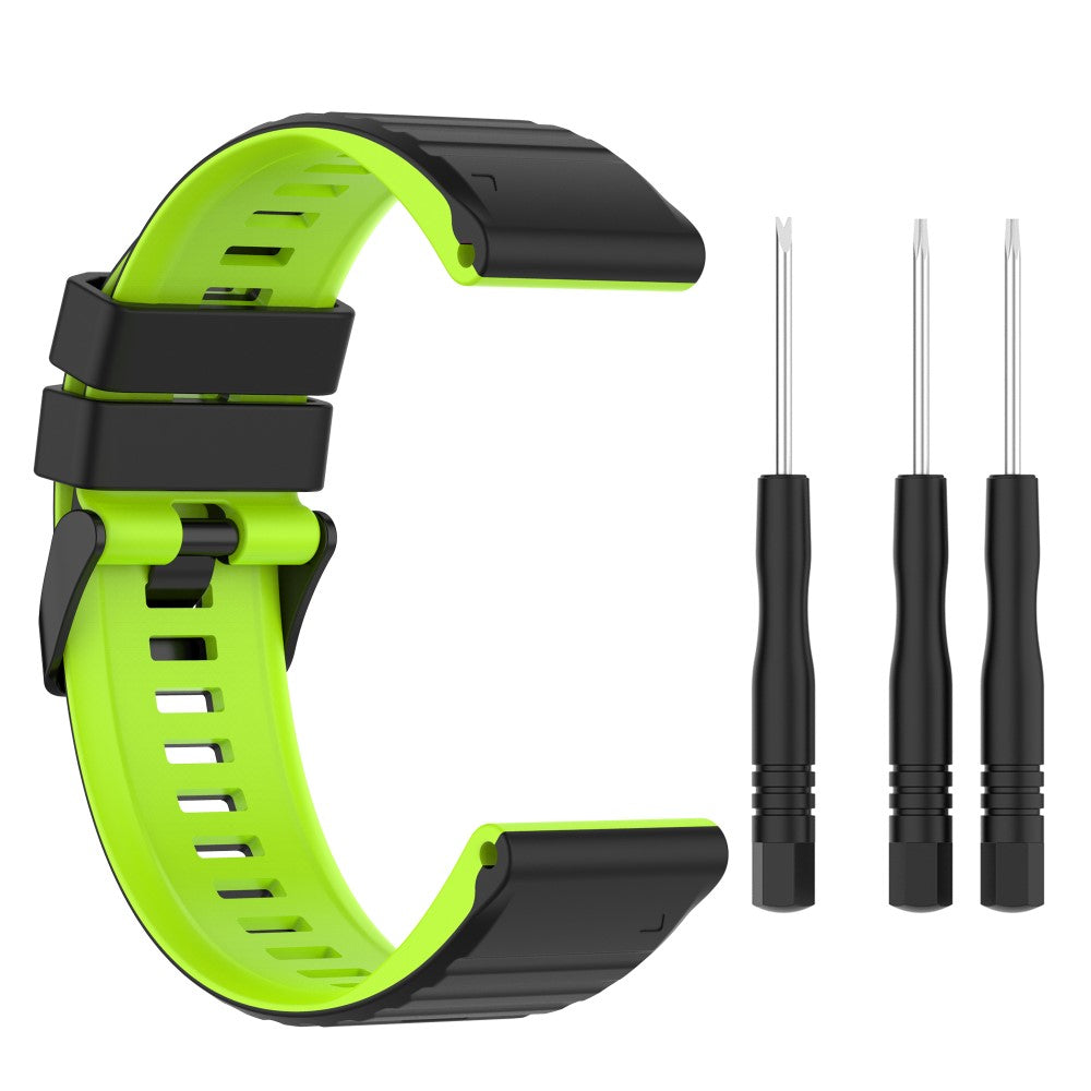 Solid Silikone Universal Rem passer til Garmin Smartwatch - Grøn#serie_7