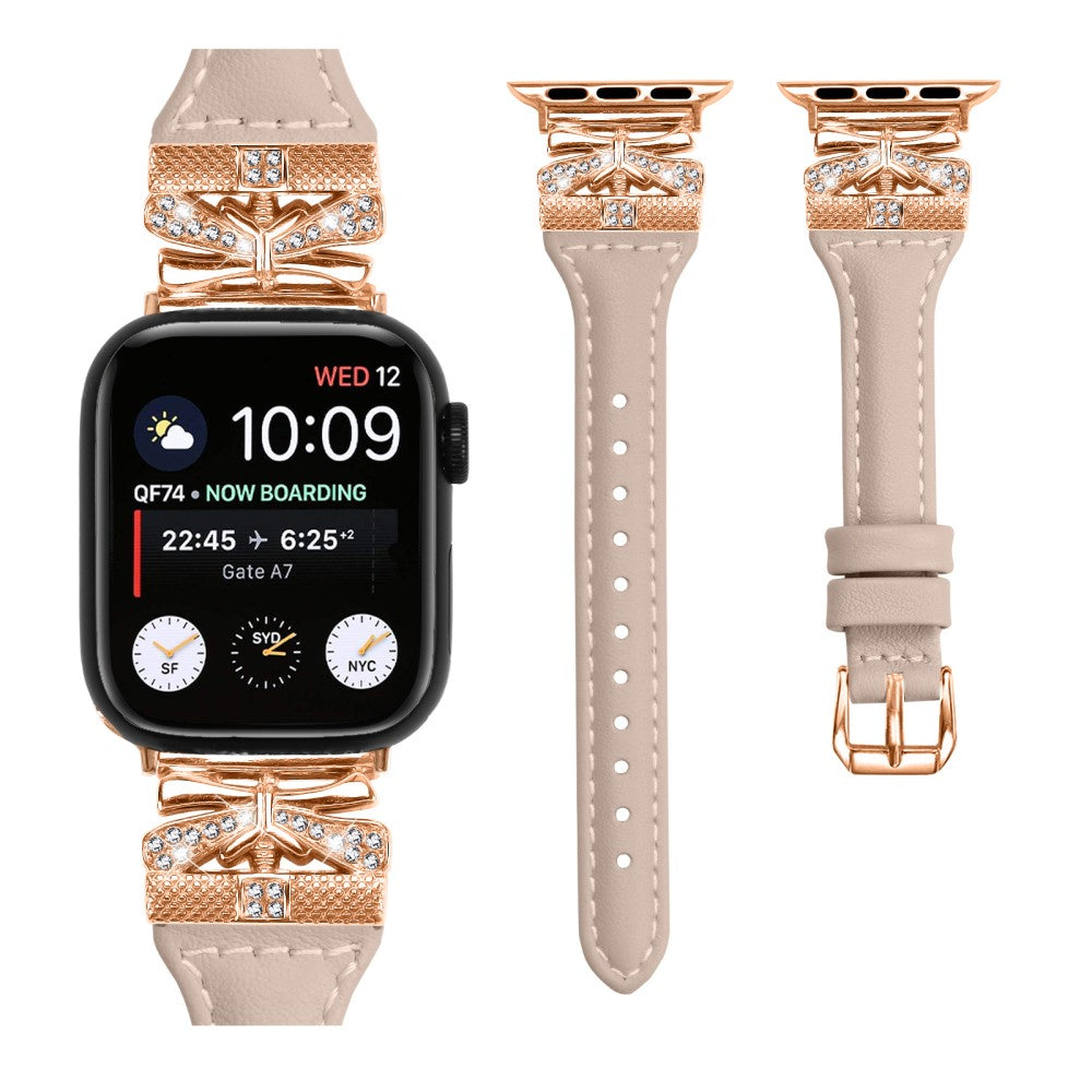 Stilfuld Kunstlæder Universal Rem passer til Apple Smartwatch - Hvid#serie_3