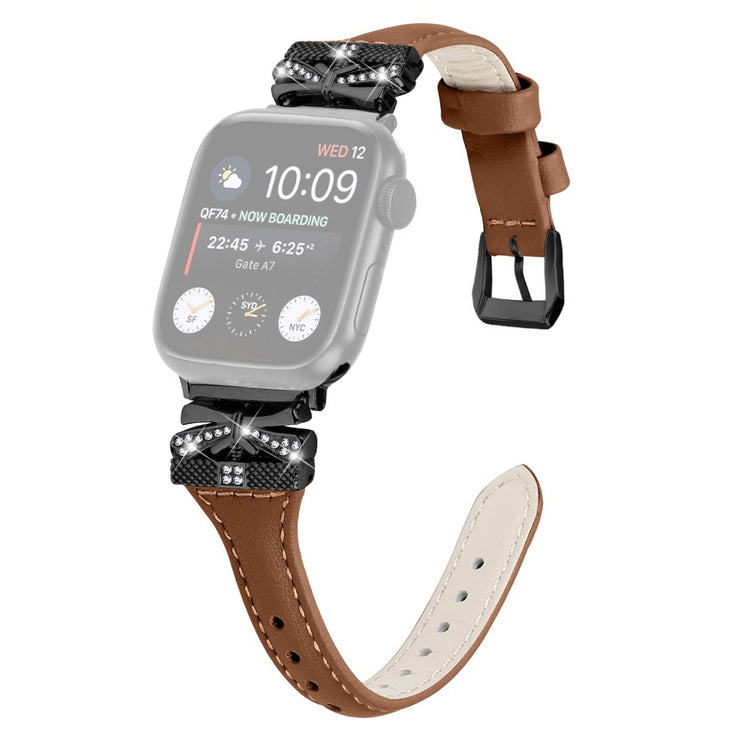 Super Fantastisk Kunstlæder Universal Rem passer til Apple Smartwatch - Brun#serie_6