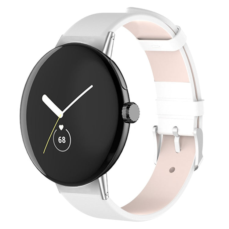 Kunstlæder Universal Rem passer til Google Pixel Watch / Google Pixel Watch 2 - Hvid#serie_2