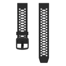 Coros Apex Pro / Samsung Gear S3 Frontier / Gear S3 Classic Breathable Silicone Strap 22mm Dual Color Watch Band - Black / Grey#serie_1