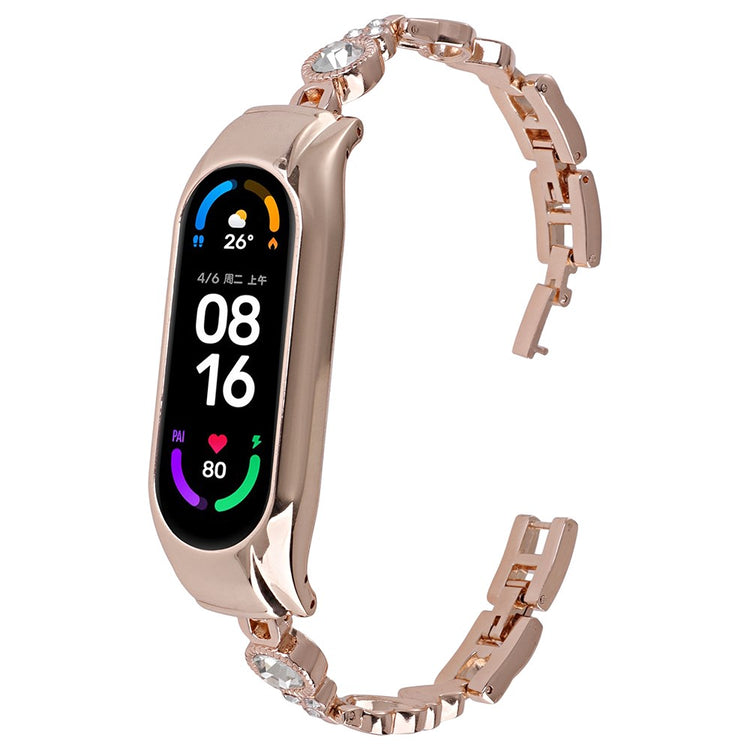 Rigtigt Elegant Rhinsten Rem passer til Xiaomi Smart Band 8 - Pink#serie_2