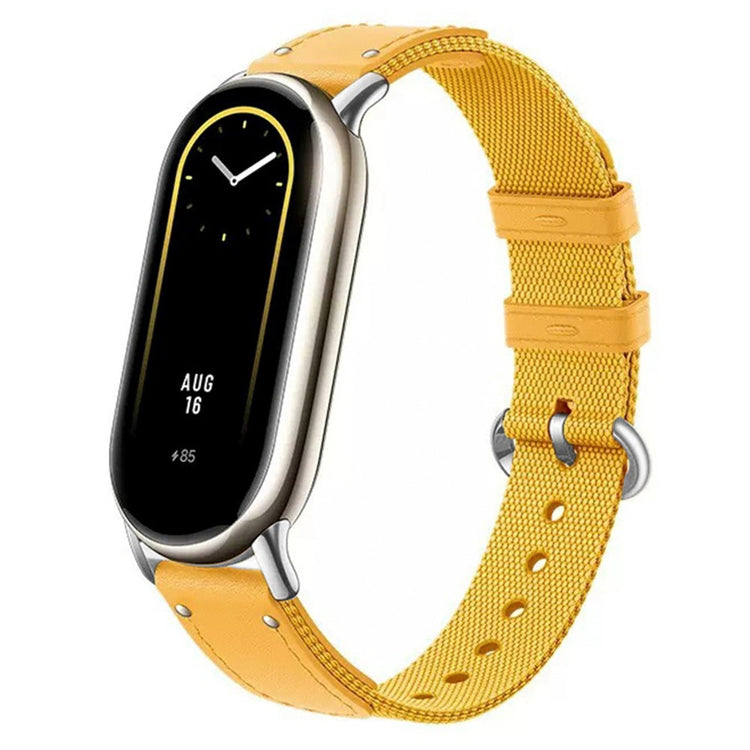 Super Nydelig Nylon Rem passer til Xiaomi Smart Band 8 - Gul#serie_4