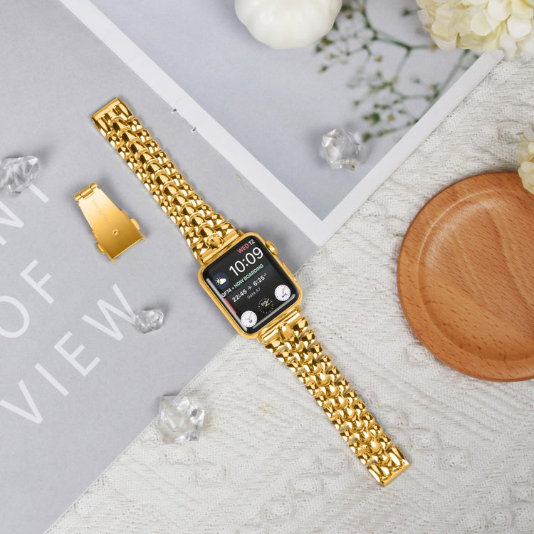 Helt Vildt Elegant Metal Universal Rem passer til Apple Smartwatch - Guld#serie_2