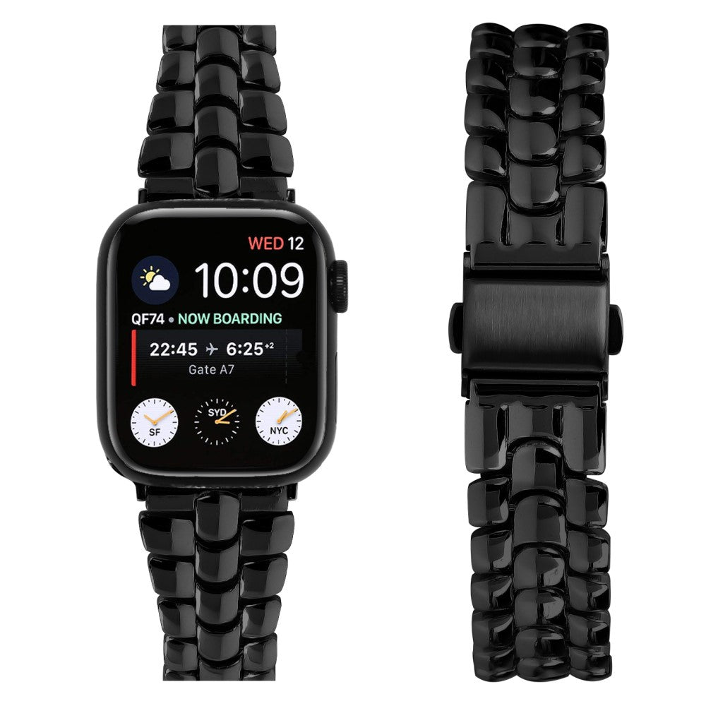 Helt Vildt Cool Metal Universal Rem passer til Apple Smartwatch - Sort#serie_2