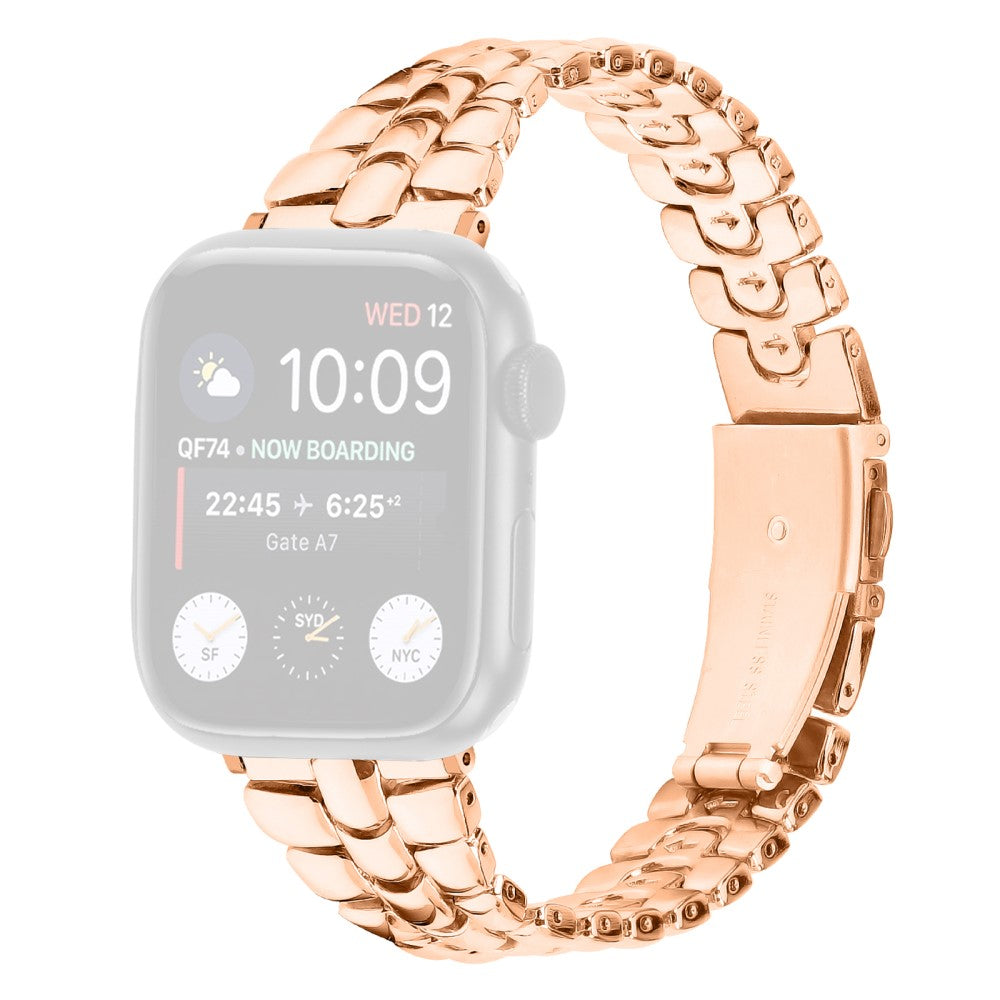 Helt Vildt Cool Metal Universal Rem passer til Apple Smartwatch - Pink#serie_3