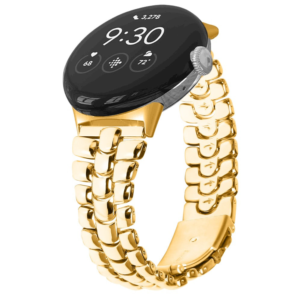 Metal Universal Rem passer til Google Pixel Watch / Google Pixel Watch 2 - Guld#serie_3