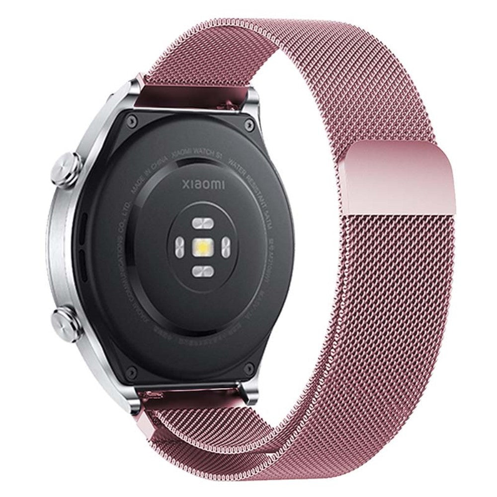 KALEBOL KLB-ML-001 Samsung Galaxy Watch3 45mm / Huawei Watch Ultimate Milanese Watch Strap 22mm Magnetic Metal Watch Band - Rose Gold#serie_1