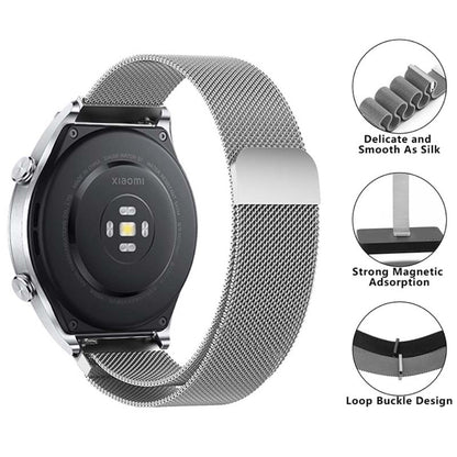 Meget Godt Metal Universal Rem passer til Smartwatch - Sølv#serie_5