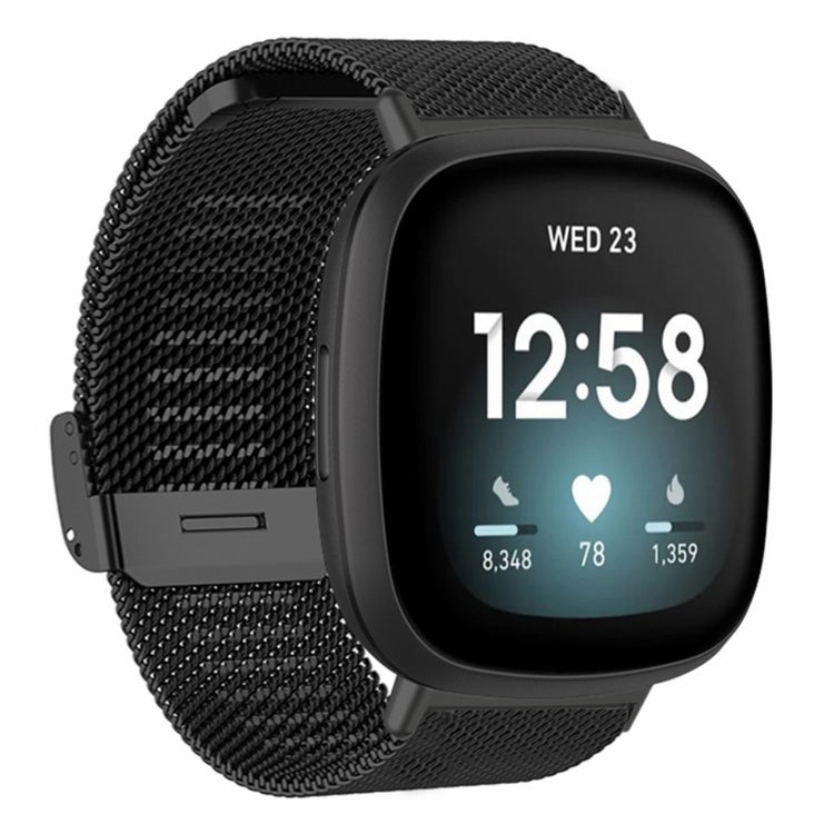 Meget Sejt Metal Universal Rem passer til Fitbit Smartwatch - Sort#serie_1