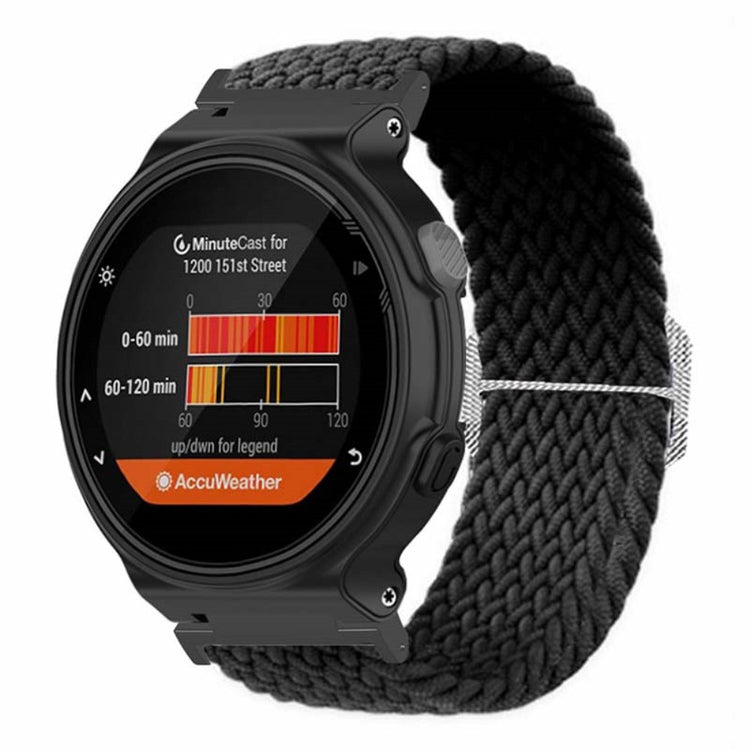 Fed Nylon Universal Rem passer til Garmin Smartwatch - Sort#serie_7