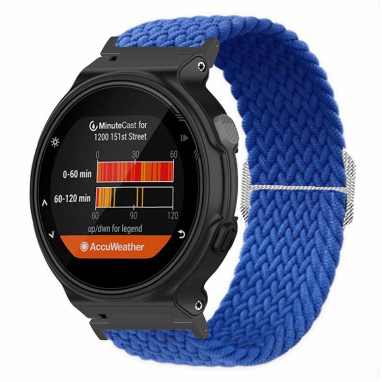 Fed Nylon Universal Rem passer til Garmin Smartwatch - Blå#serie_15