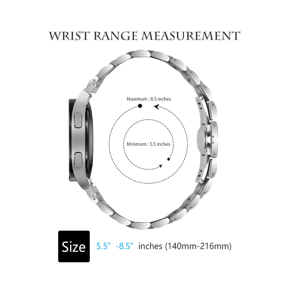 Vildt Flot Metal Universal Rem passer til Samsung Smartwatch - Sølv#serie_178