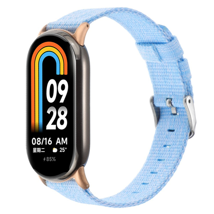 Super Smuk Nylon Rem passer til Xiaomi Smart Band 8 - Blå#serie_4