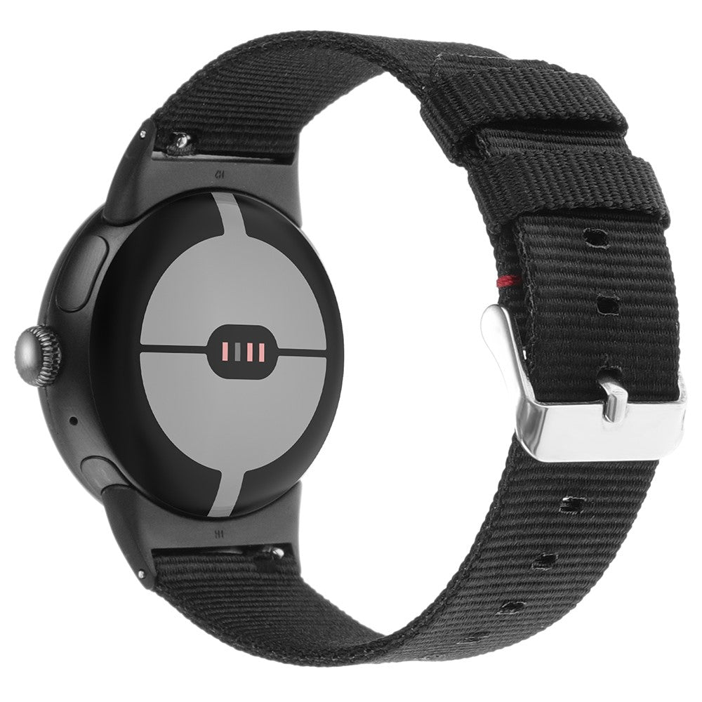 Nylon Universal Rem passer til Google Pixel Watch / Google Pixel Watch 2 - Sort#serie_1