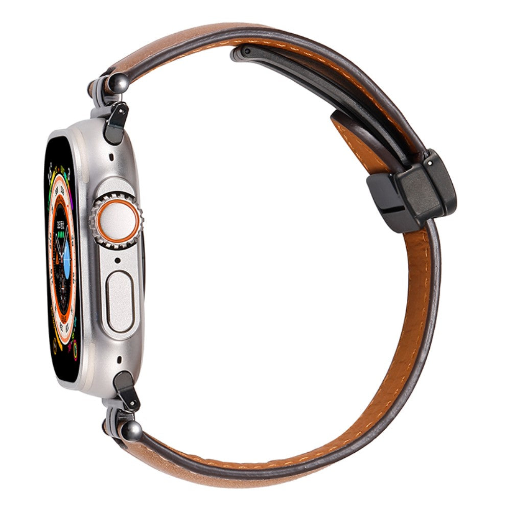 Super Fint Kunstlæder Universal Rem passer til Apple Smartwatch - Brun#serie_6