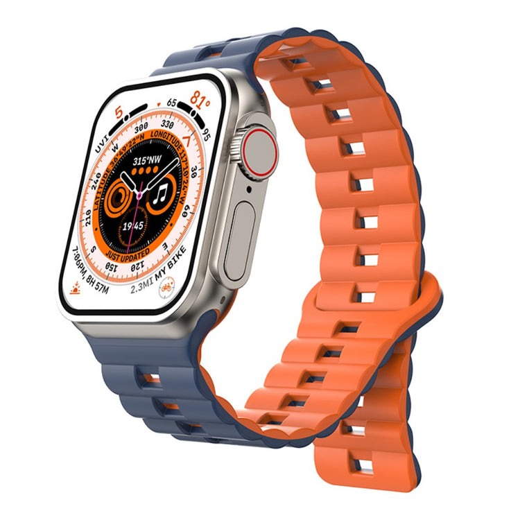 Helt Vildt Pænt Silikone Universal Rem passer til Apple Smartwatch - Orange#serie_10