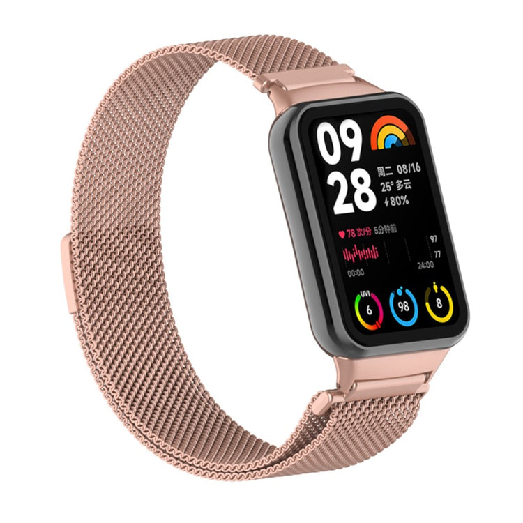 Meget Fint Metal Rem passer til Xiaomi Smart Band 8 Pro - Pink#serie_10